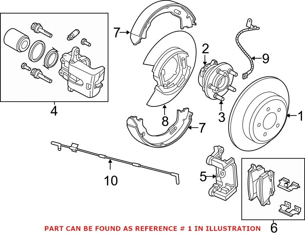 Rear Solid 320mm Disc Brake Rotor for Chrysler Dodge Magnum (2005–2008)