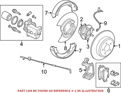 Rear Solid 320mm Disc Brake Rotor for Chrysler Dodge Magnum (2005–2008)