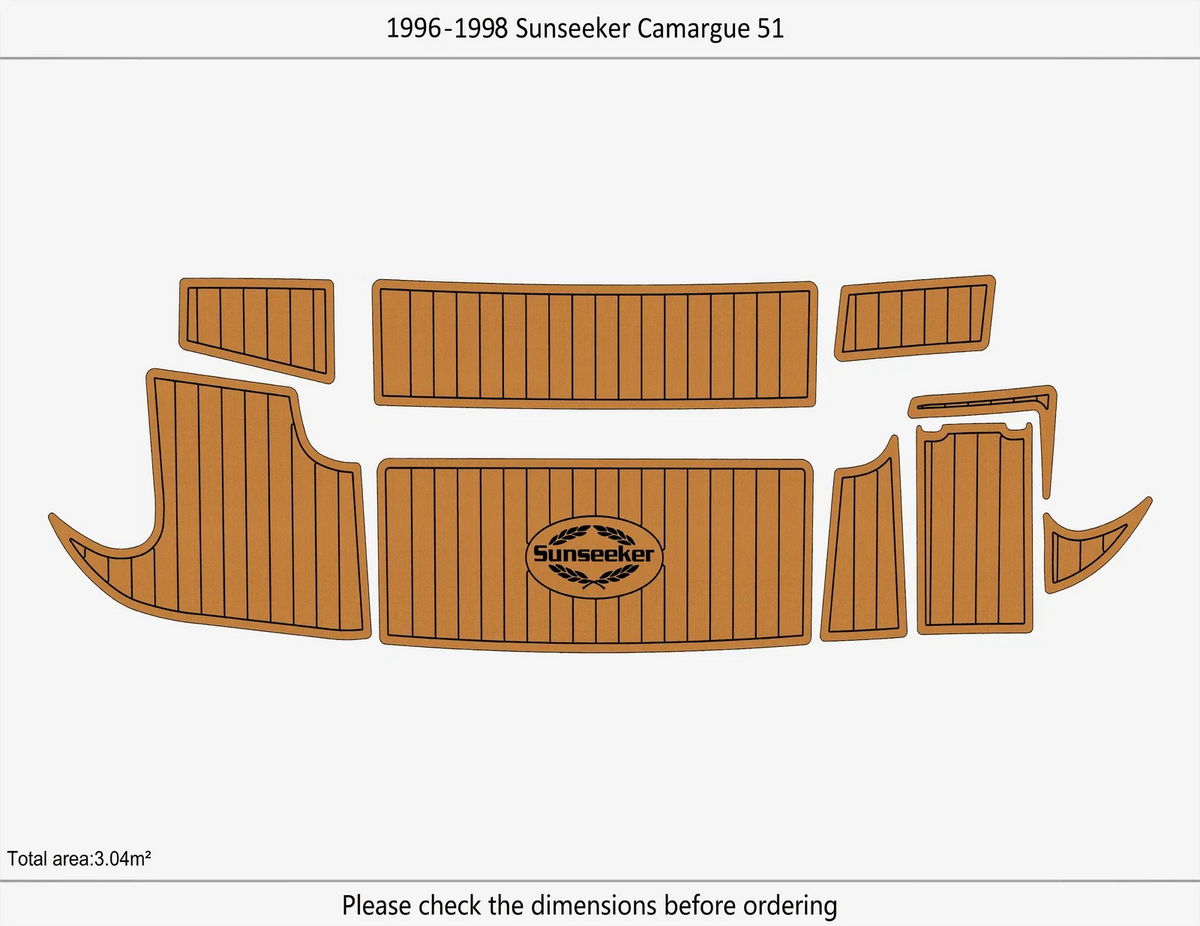 EVA Foam Pads for Sunseeker Camargue 51 (1996) Swim Platform Cockpit Mat