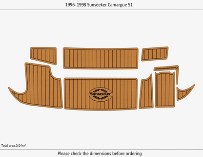 EVA Foam Pads for Sunseeker Camargue 51 (1996) Swim Platform Cockpit Mat