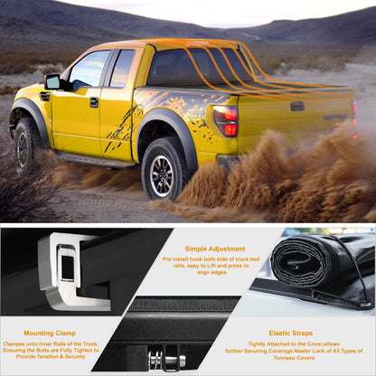Tonneau Cover Vinyl Soft Top Roll-up for Ford Super Duty 6.5ft (1999–2016)