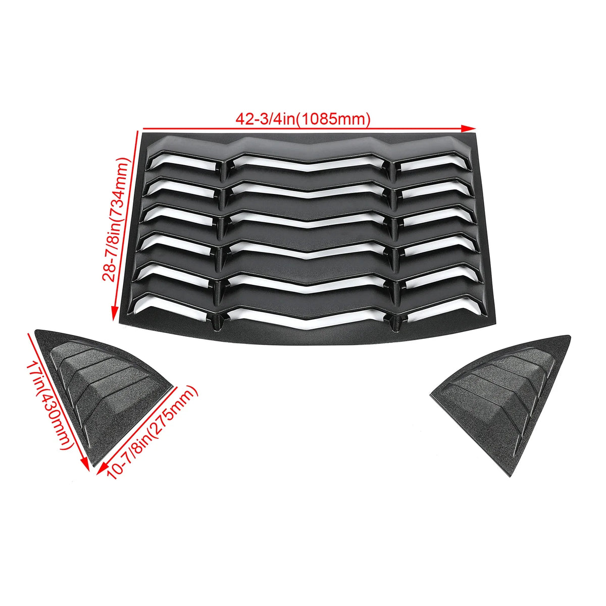 Rear & Side Window Louvers Cover for Chevy Camaro (2010–2015)