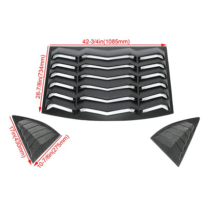 Rear & Side Window Louvers Cover for Chevy Camaro (2010–2015)