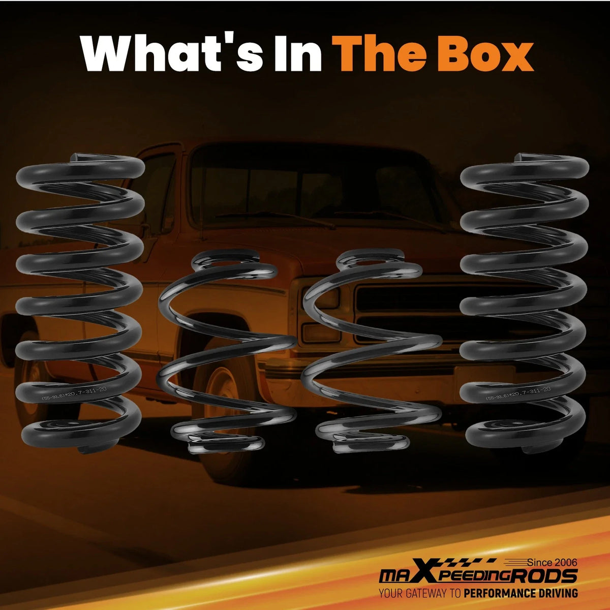 2" Front 4" Rear Lowering Springs for Chevy Silverado C10 (1963–1972)