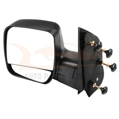 Black Manual Folding Mirror Pair for Ford Econoline (2003–2014)