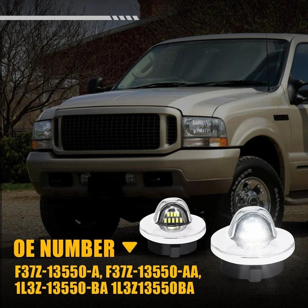 2X LED License Plate Light for Ford F150 (1990–2014) Chrome