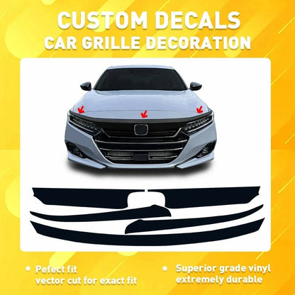 Chrome Delete Front Grille Vinyl Trim for Honda Accord 2021-2022