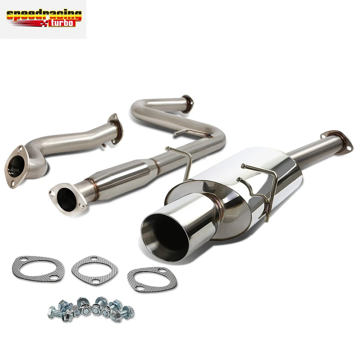 4" Oval Muffler Catback Exhaust for 2005-2010 Chevy Cobalt