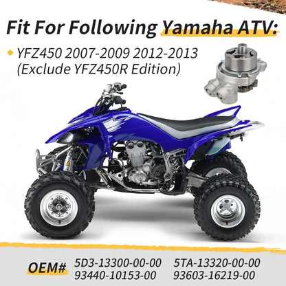 Oil Pump Assembly w/ Rotor for Yamaha YFZ450 (2007–2009, 2012–2013)