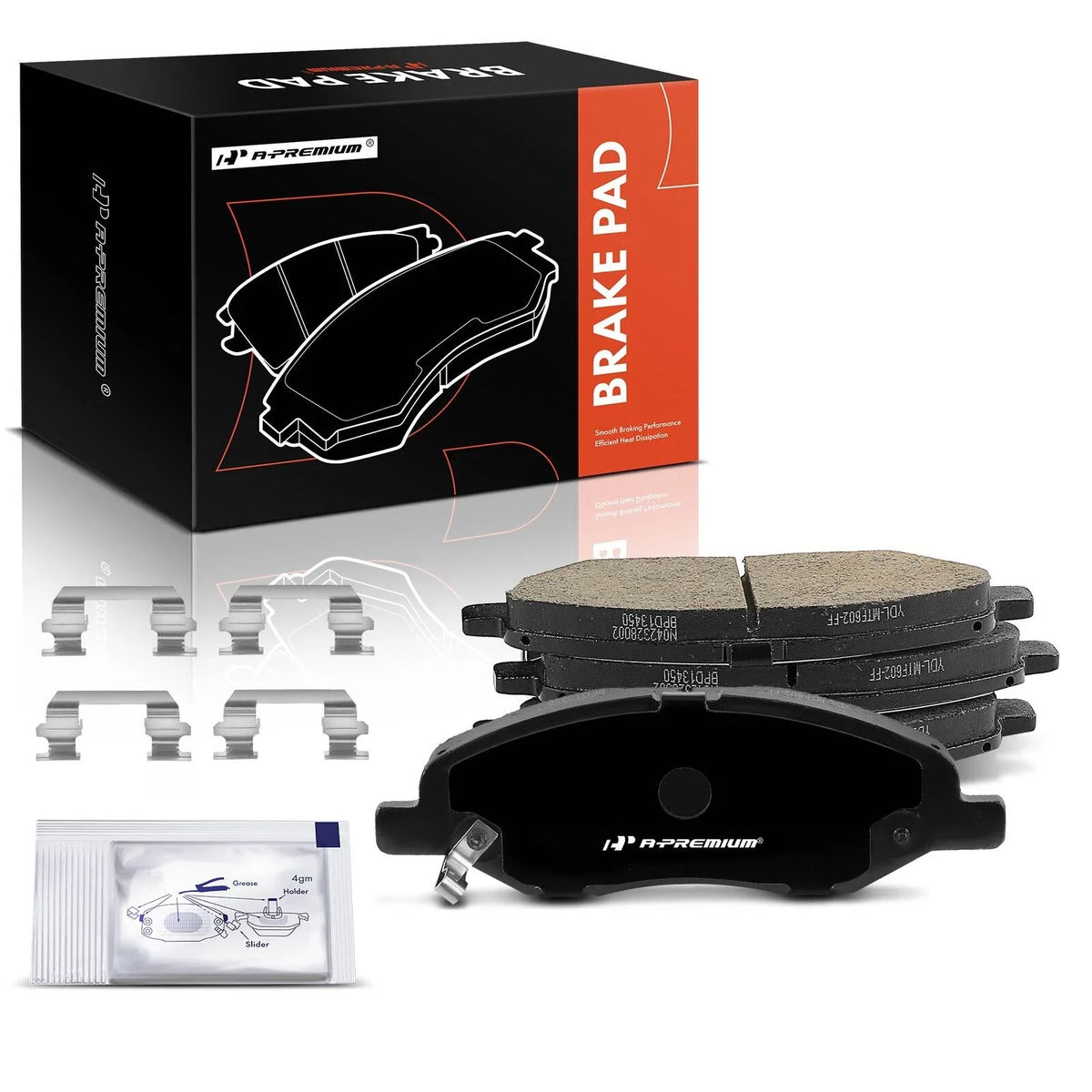Set of 4 Front Ceramic Brake Pads for Nissan Versa (2008–2011)