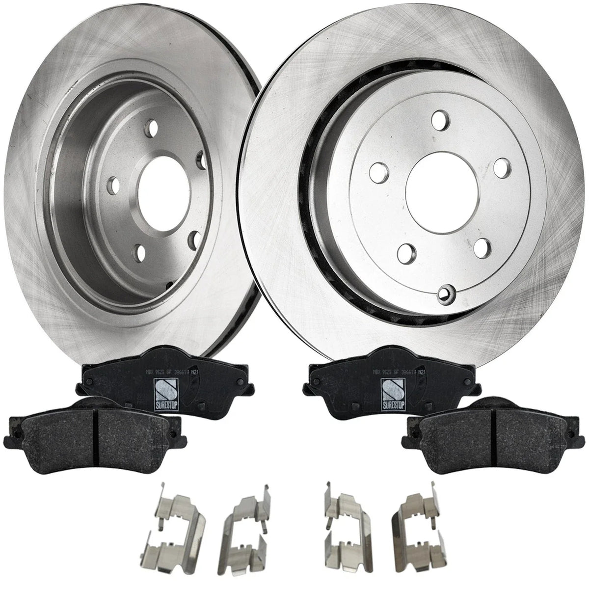 Disc Brake Rotors with Pads Kit for Pontiac G8 and Chevy Caprice SS