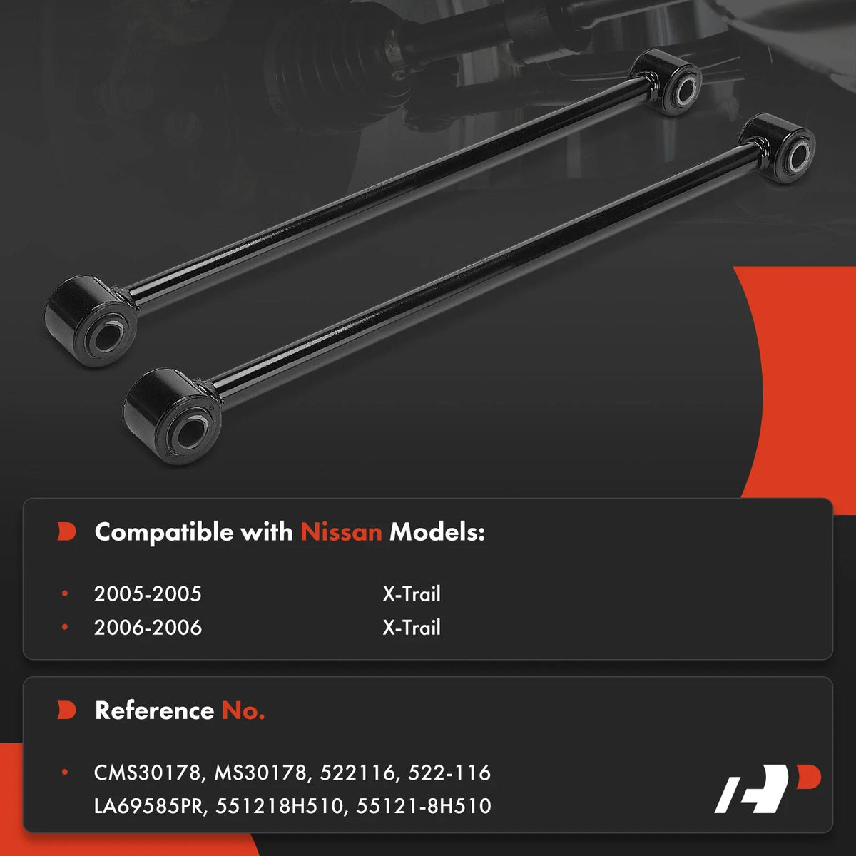 Rear Lower Lateral Arms 2 Pack for Nissan X-Trail 2005-2006
