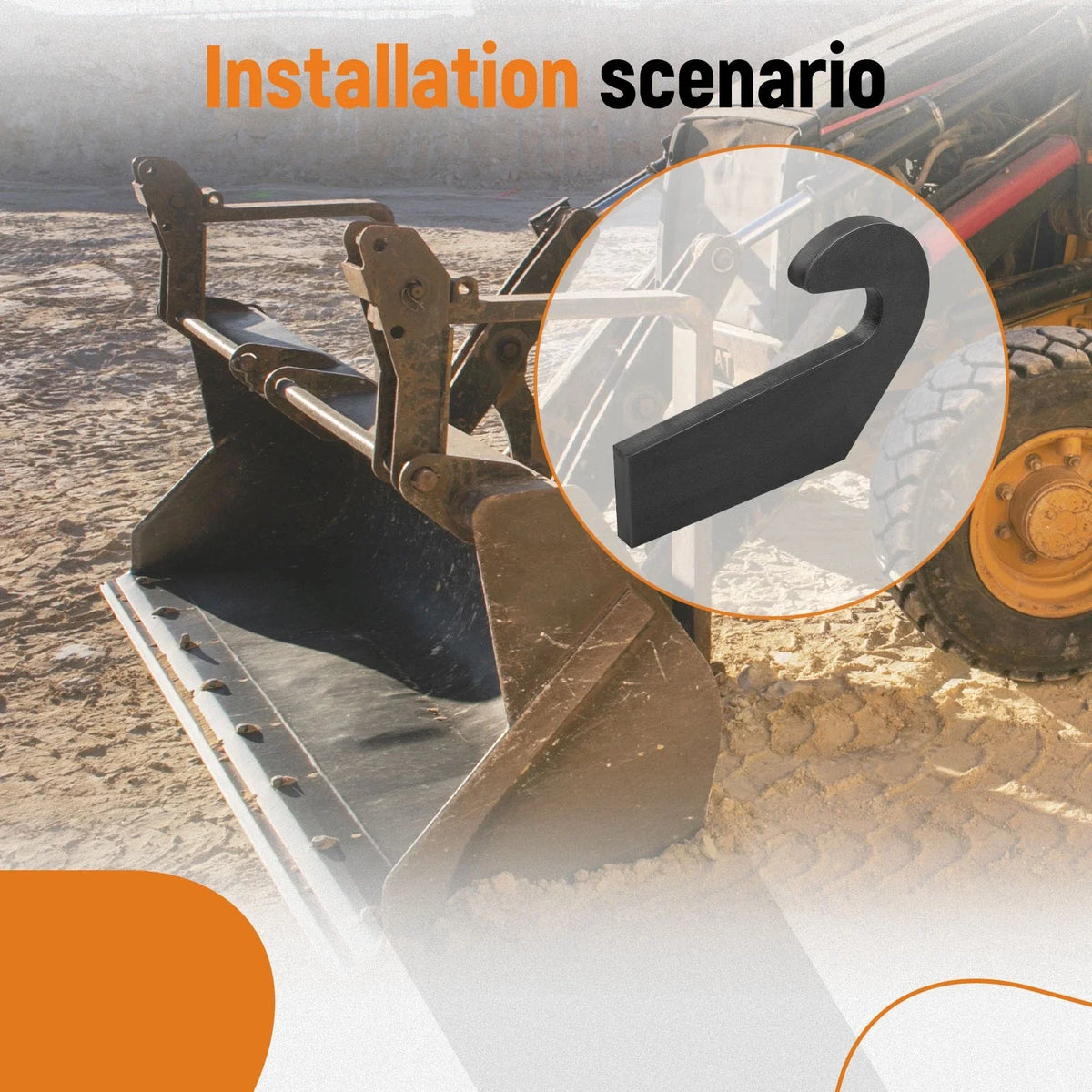 4-Piece Mounting Bracket Set for Pin Type Loader Pallet Forks