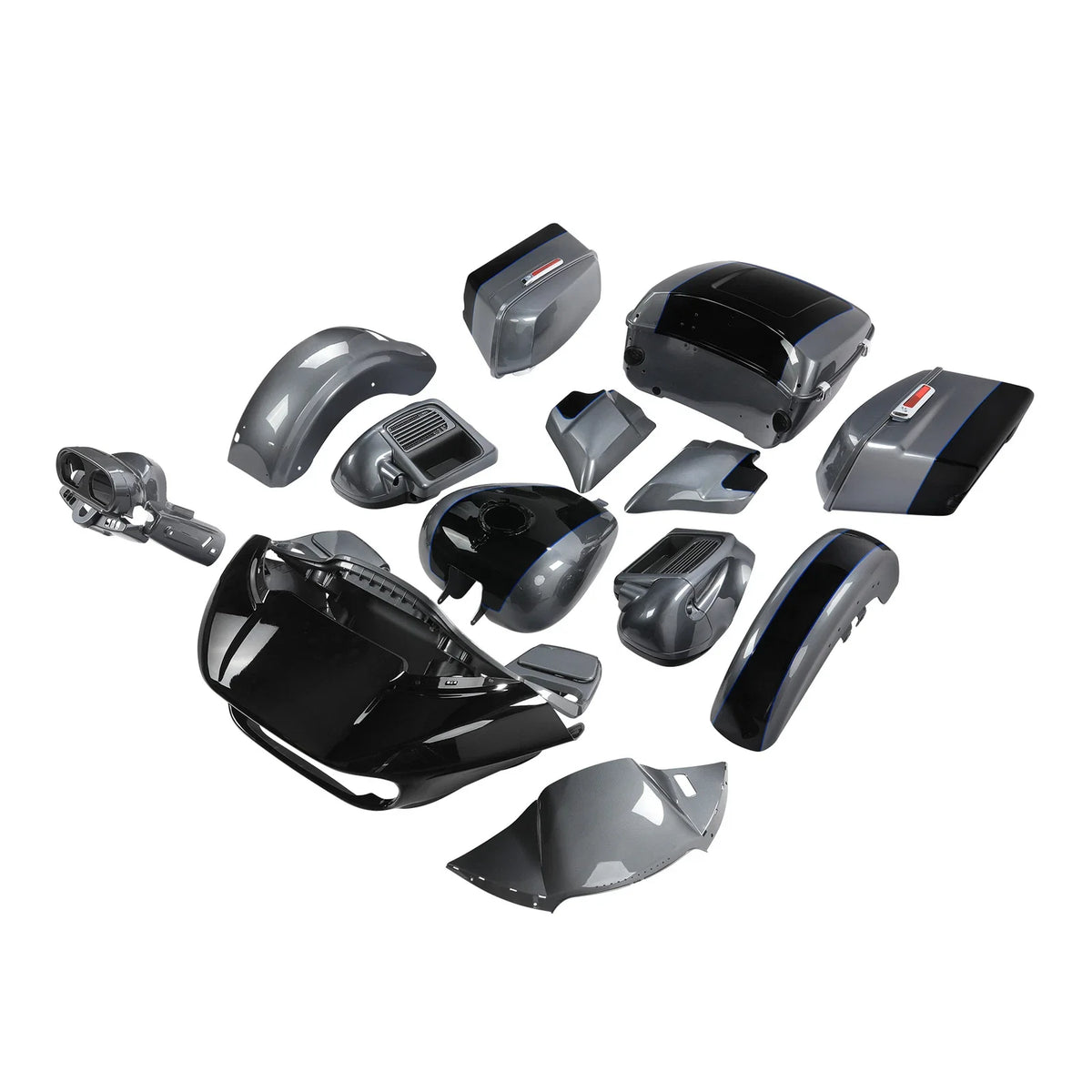 Fairings Body Kit for Road Glide Limited 2015-2023 - Black/Gray