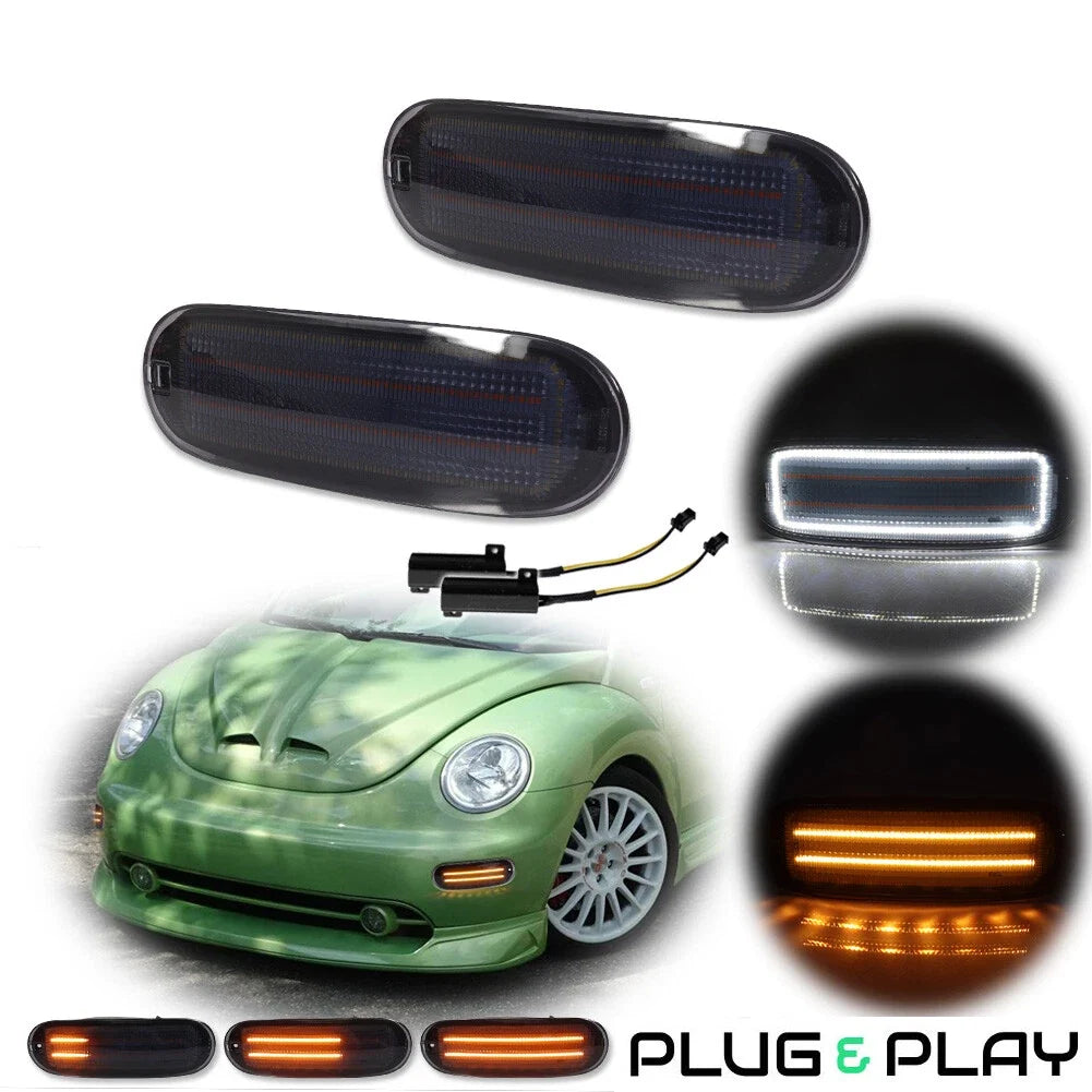 Smoke Switchback LED Turn Signal Lights for VW Beetle (1998–2005)