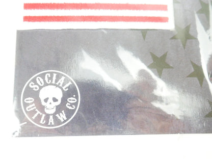 Motorcycle Patch - Embroidered White Border Iron-On USA Design