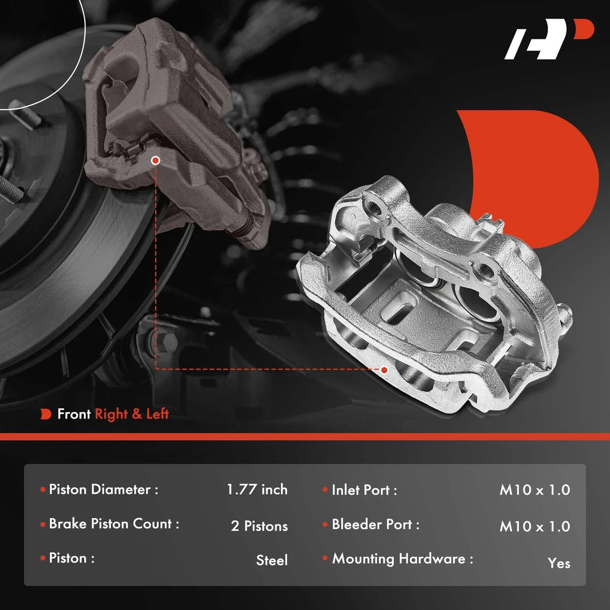 Front Brake Calipers Set for 2006-2009 Nissan 350Z