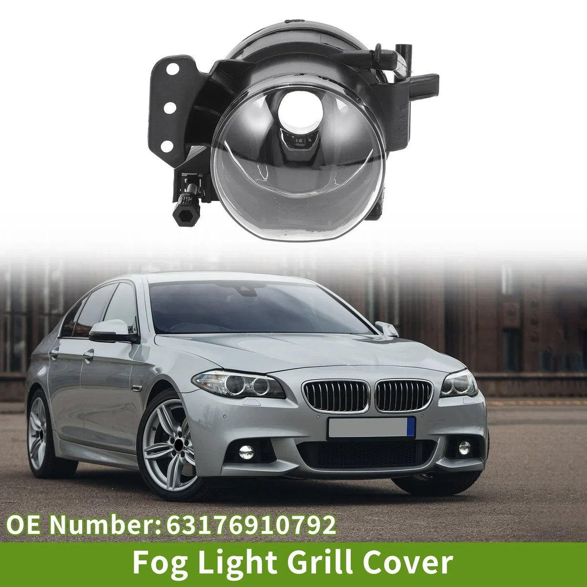 Right Fog Light Grill - 1 Piece for BMW 5 Series (2004-2008)
