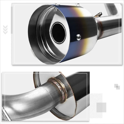4.5" Muffler Catback Exhaust with Burnt Tip for 2000-2004 Ford Focus