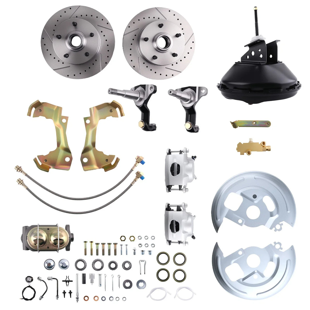 Front Power Disc Brake System for Chevy Nova X-Body (1968–1974) DBK6472LX