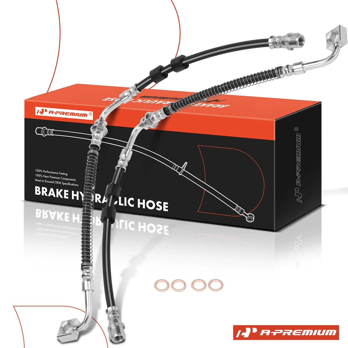 2X Front Brake Hydraulic Hose for Buick Envision (2016–2020)