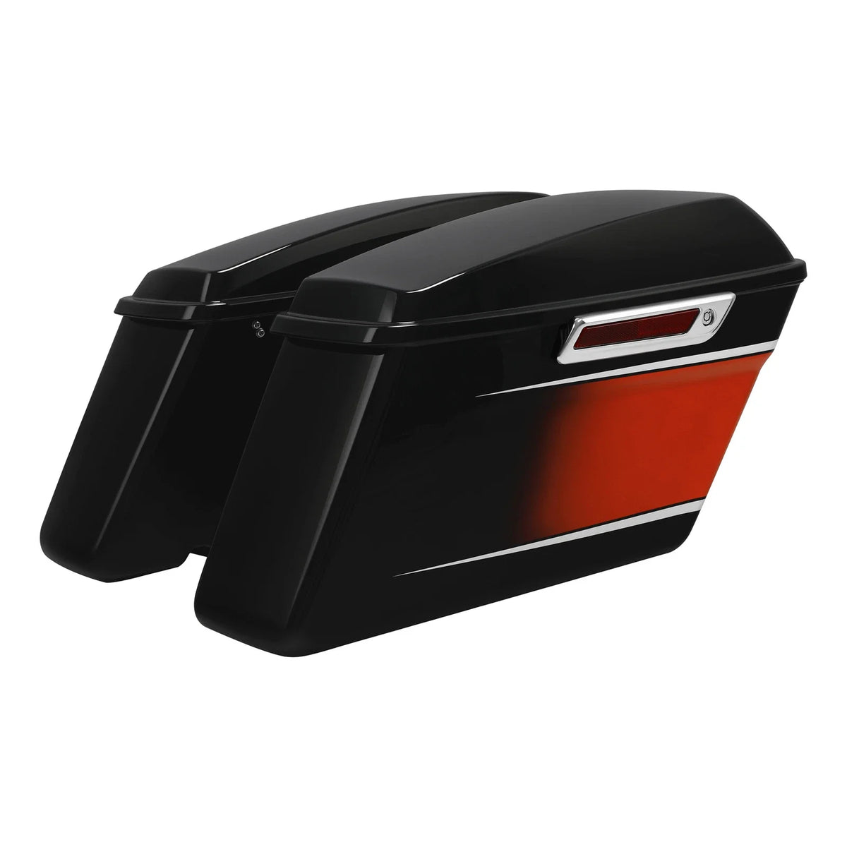 Hard Saddlebags for Harley Touring Glide (2014–2024) Sunset Orange/Black Fade