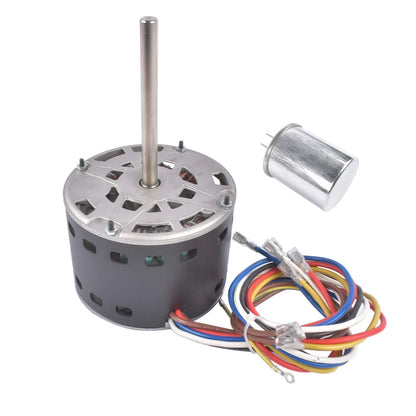 Condenser Fan Motor 115V 5.2A w/ 5 MFD Capacitor for Central AC Systems (1075 RPM)