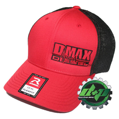 Red Black Mesh Back Flexfit Hat for Duramax Diesel (L/XL)