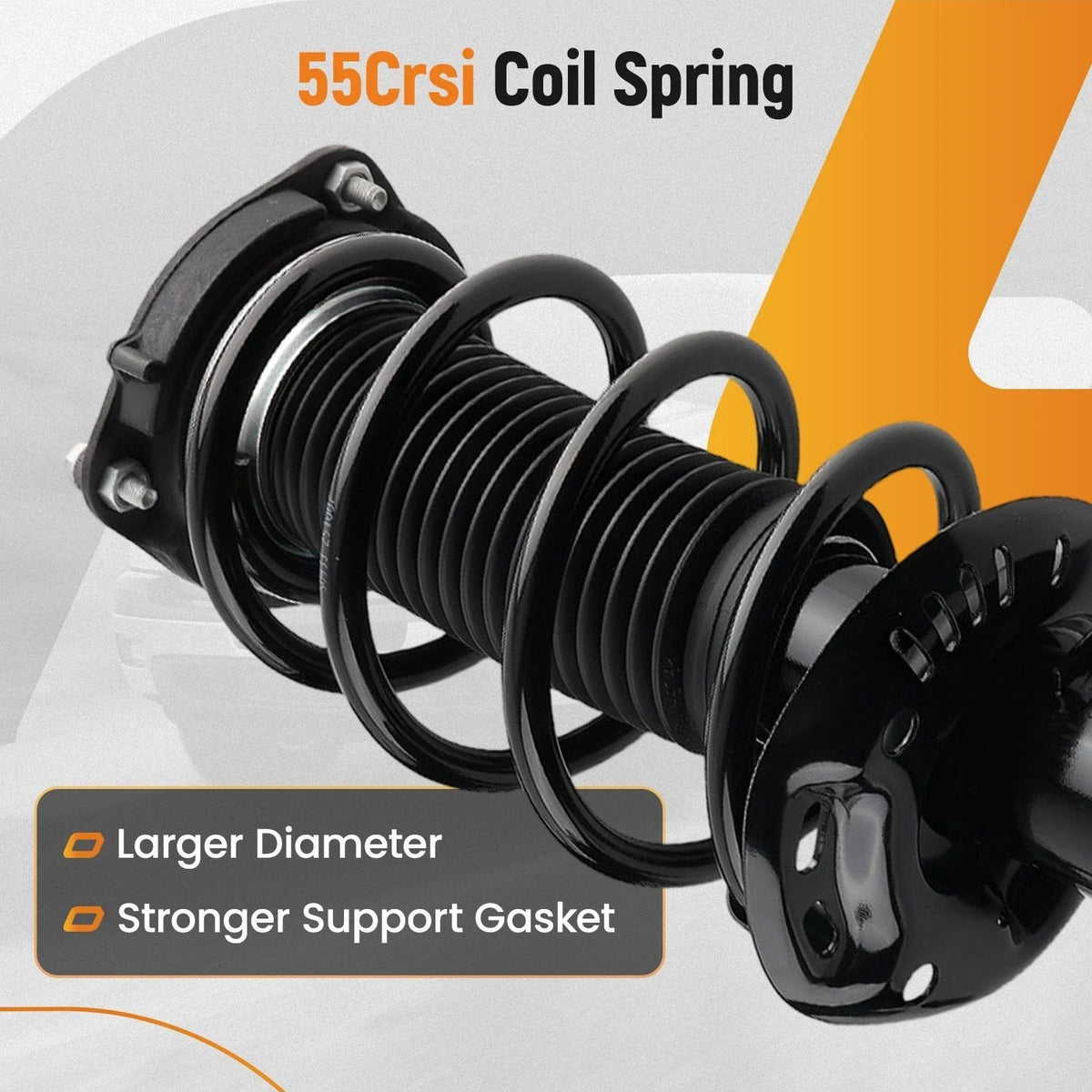 Front Pair of Struts with Coil Springs for VW Tiguan 2009–2017