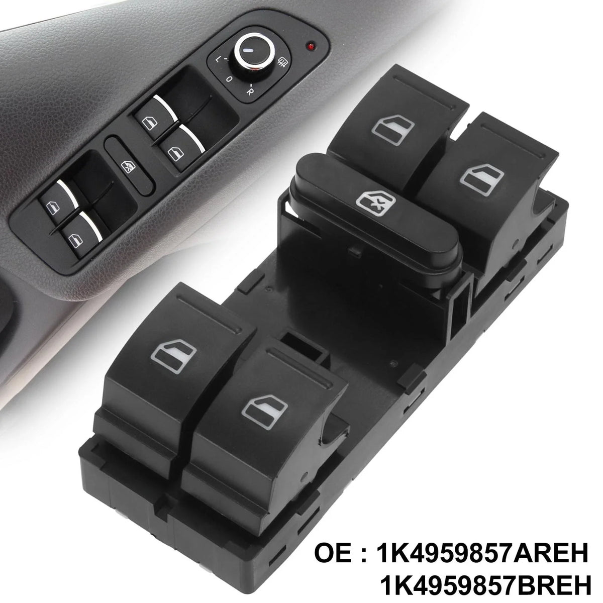 Driver Side Power Window Switch 1K4959857AREH for Volkswagen Tiguan (2009–2017)