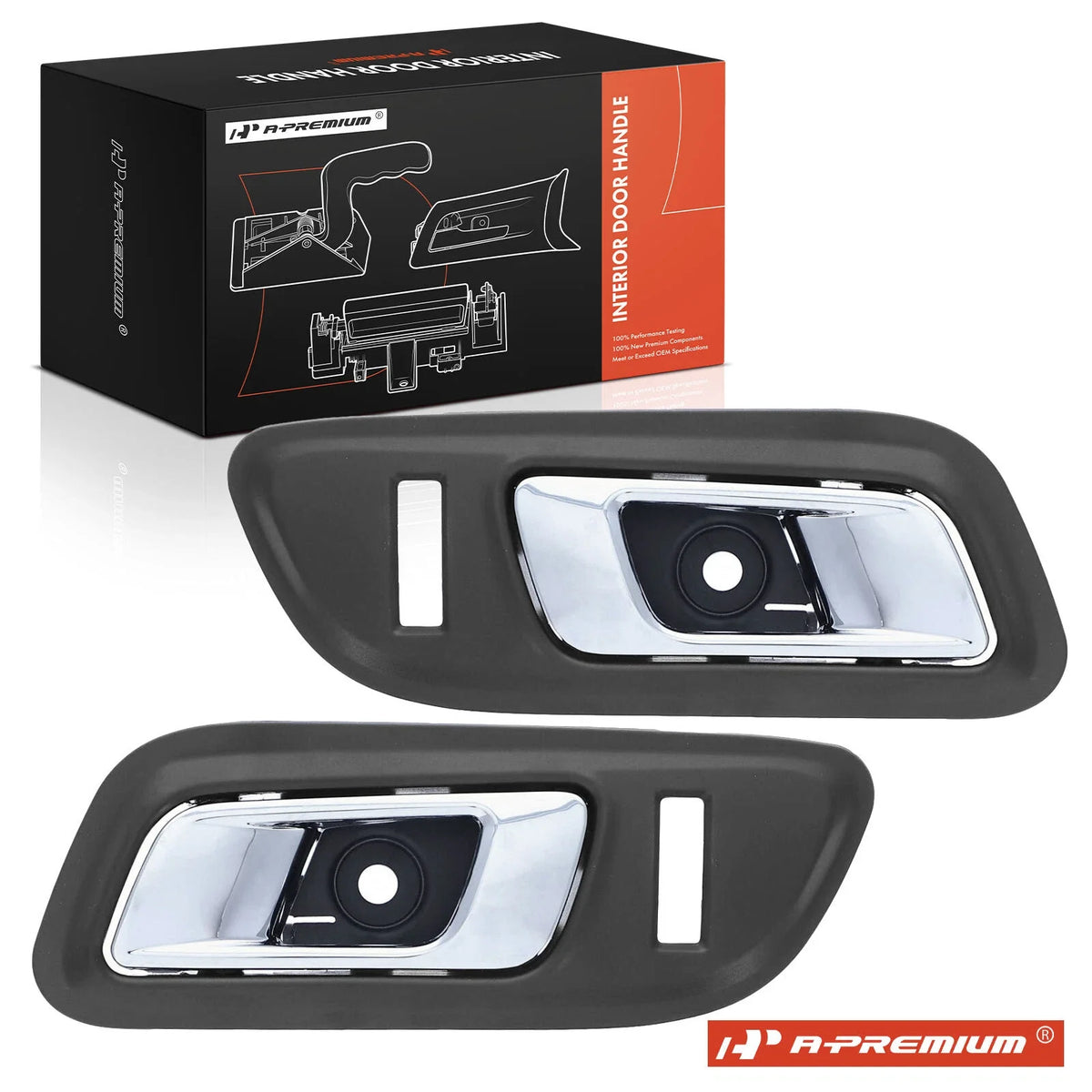2X Front Chrome Interior Door Handle for Ford Taurus (2010–2012)