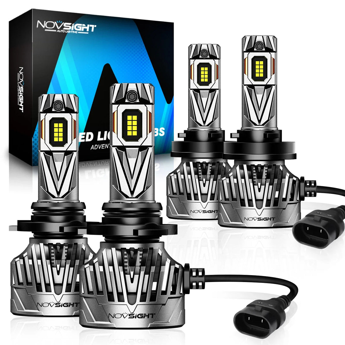 4PCS LED Headlight Bulbs Kit for 6500K Super Bright