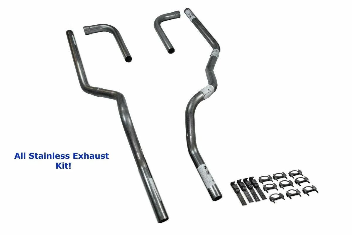 Dual Exhaust Kit for Dodge Ram 1500 (2009–2018) Side Exit, All-Stainless