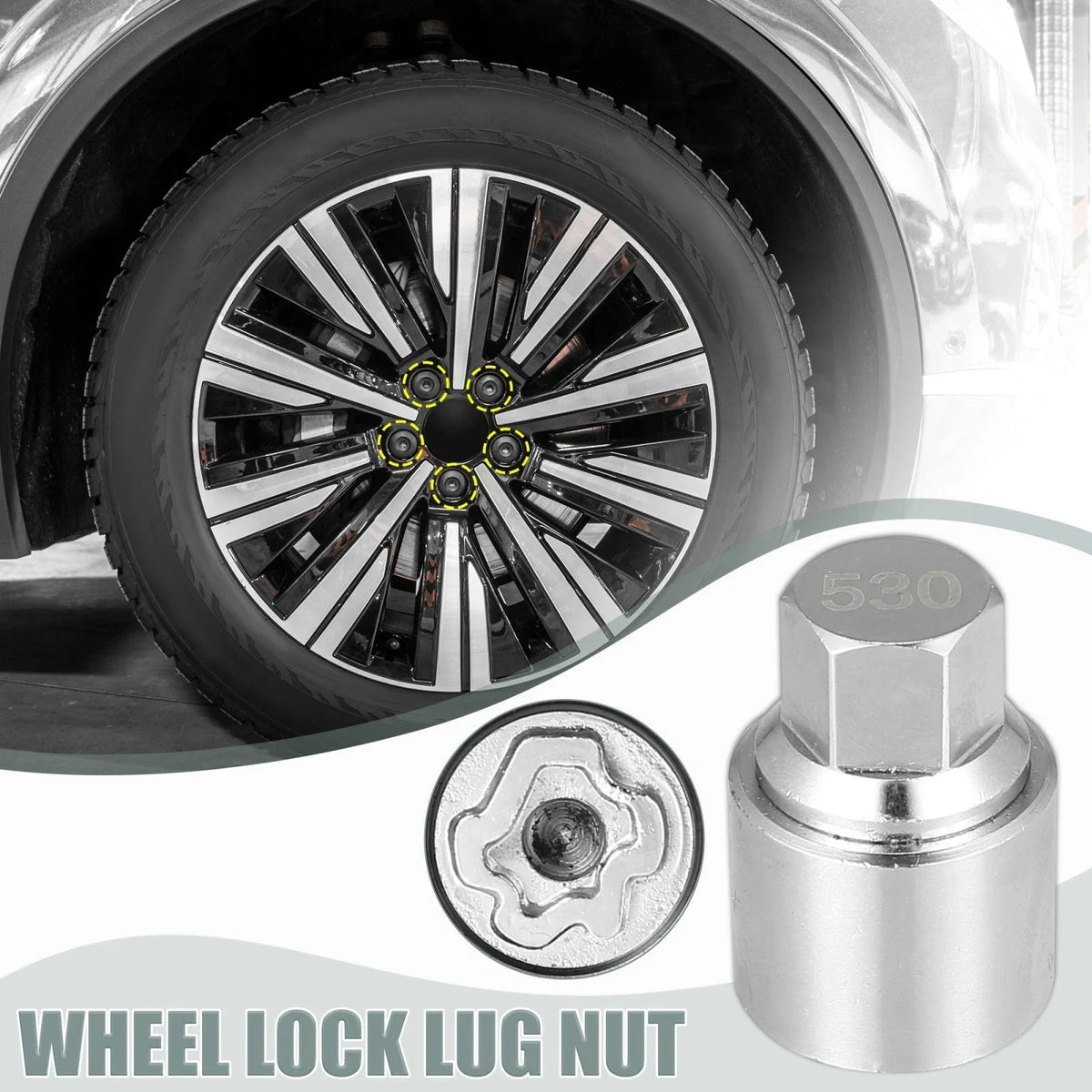 Anti Theft Lug Nut Wheel Lock Key for Volkswagen (Fits Various Models)