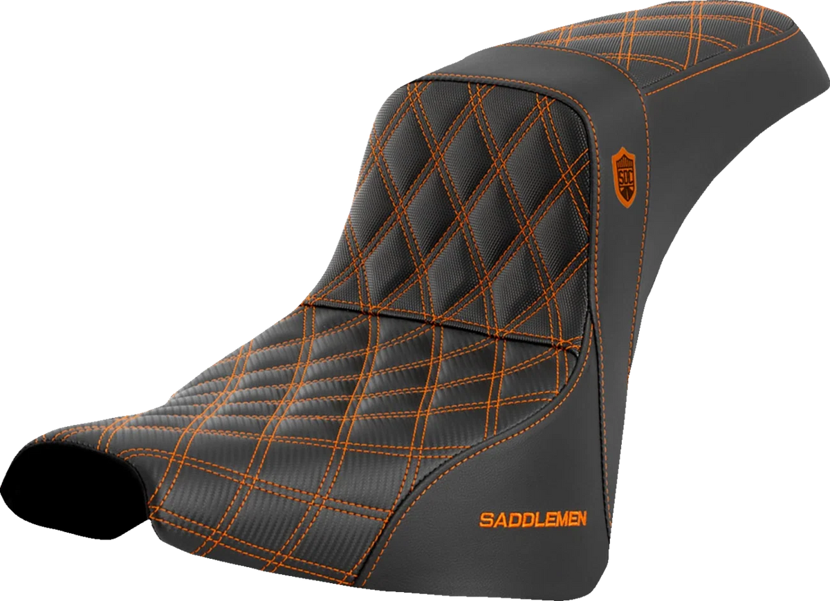 SADDLEMEN Pro Series SDC Performance Seat for - Orange Stitch