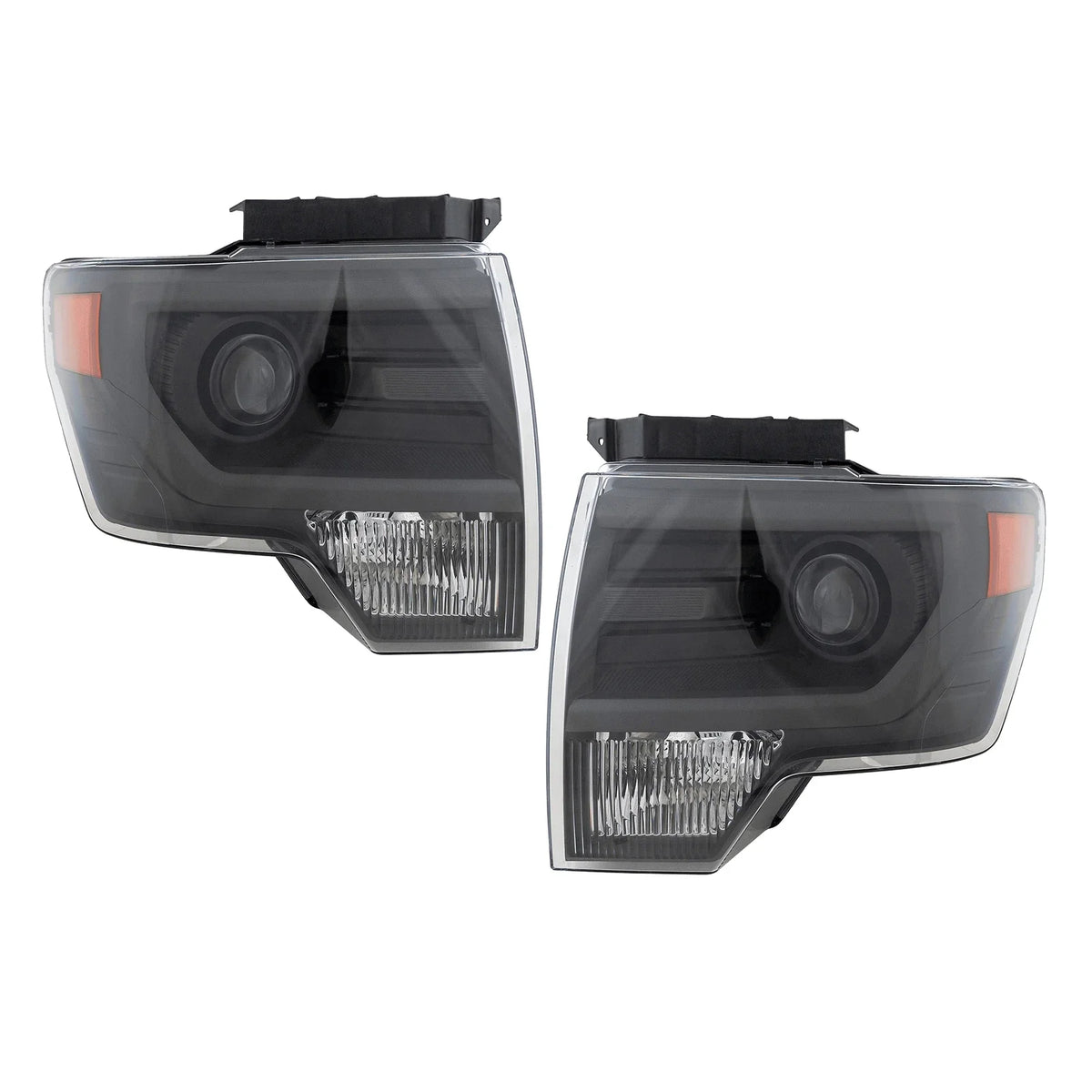 HID Headlight Set for Ford F-150 SVT Raptor (2013–2014) w/ Gray Trim