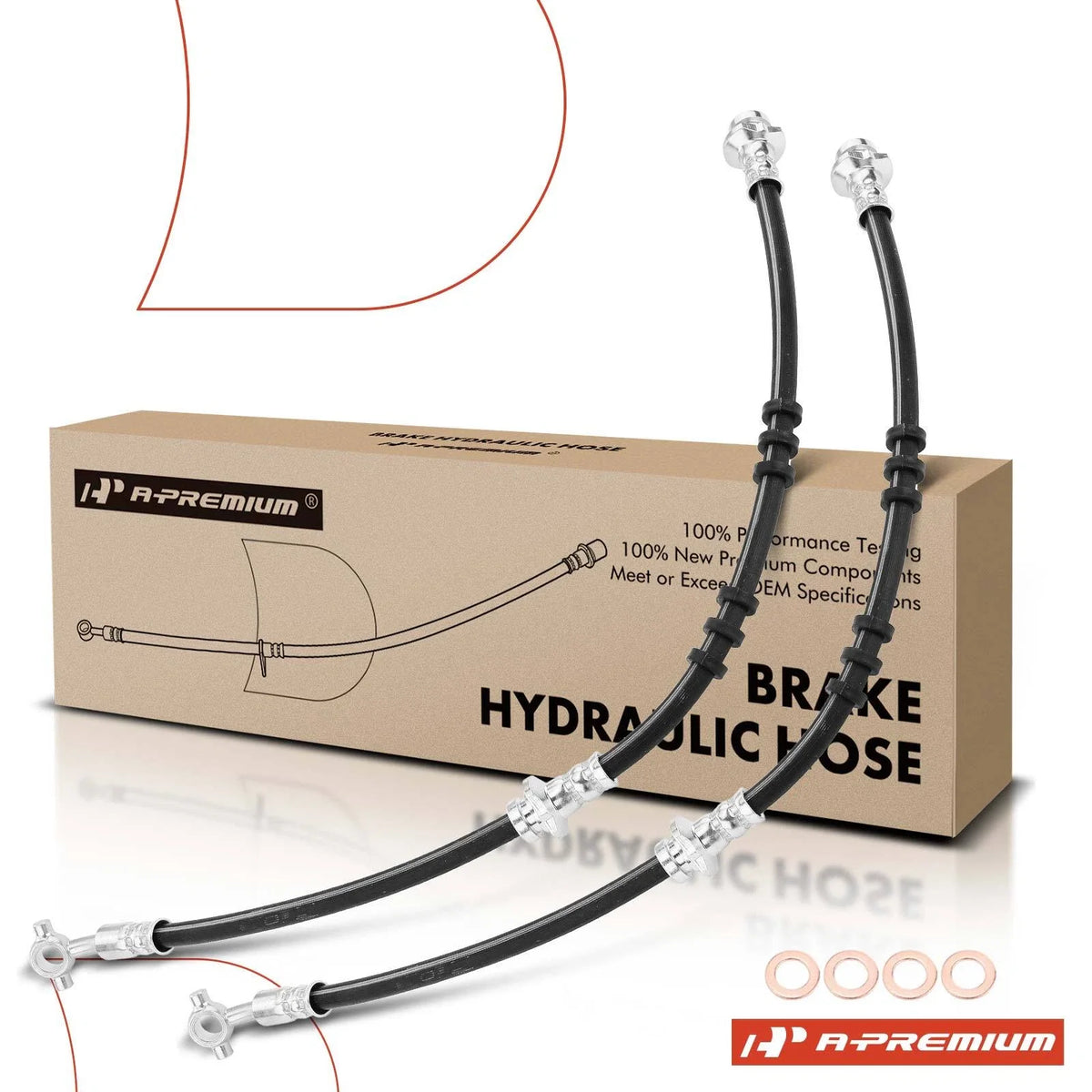 2X Front Brake Hydraulic Hose for Nissan Maxima (1988–2001) Infiniti I30