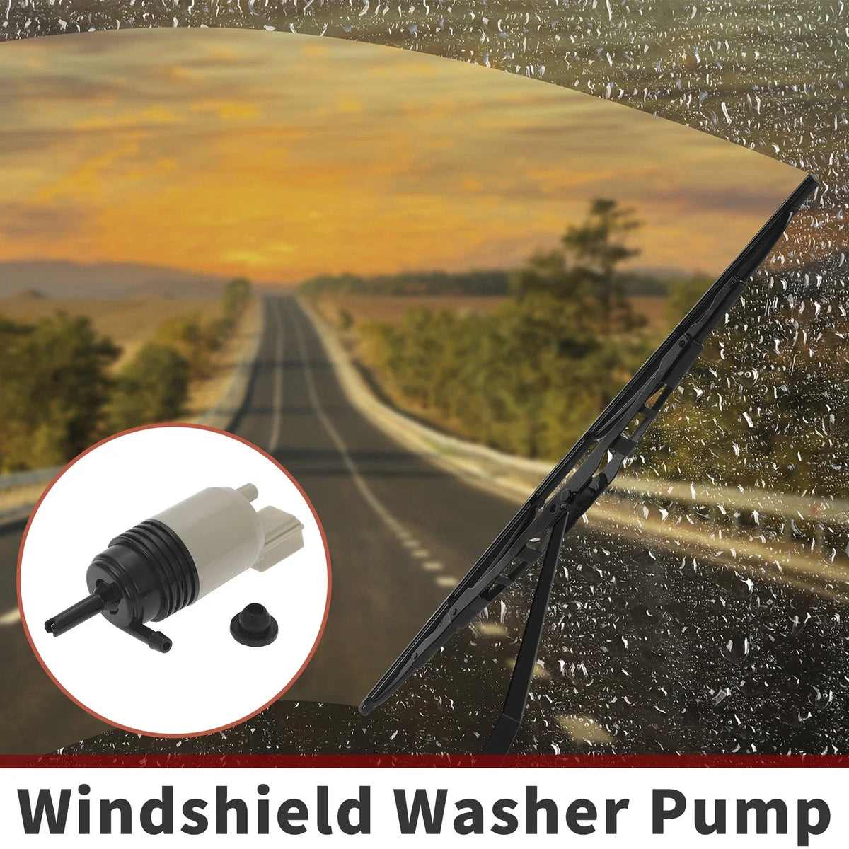 Windshield Washer Pump w/ Grommet for BMW 528i (No. 23481788)
