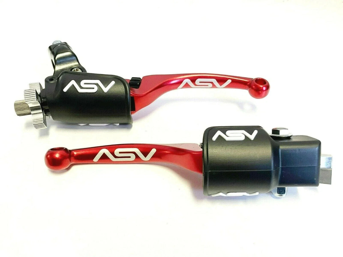 ASV F4 Front Brake Clutch Perch Levers Red Pair for Wolverine 350 450 (2000–2023)
