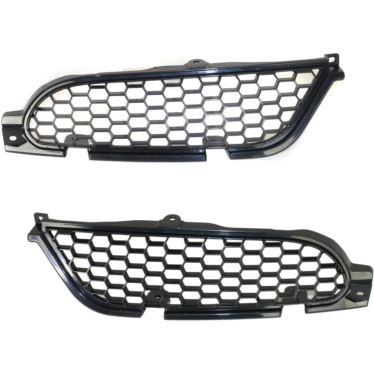 Set of 2 Grilles for Mitsubishi Eclipse (2006–2008) Left & Right Black Plastic