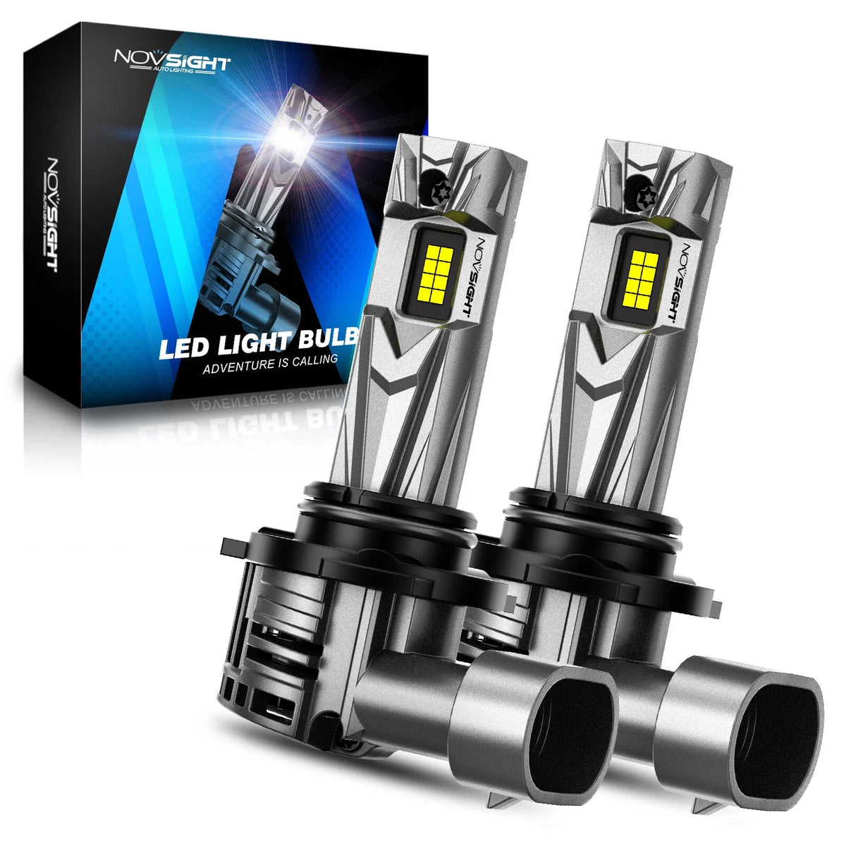 LED Headlight Bulbs 2X HB3 9005 for NOVSIGHT 2011-2018 18000LM 70W 6500K