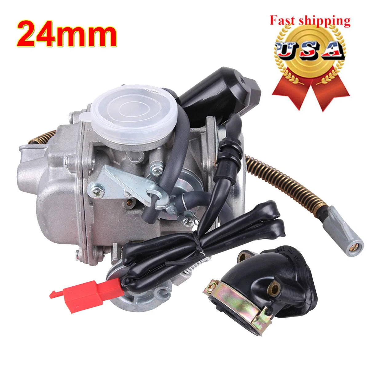 150cc GY6 24mm Carburetor for Sunl Taotao Roketa Moped ATV Gokart