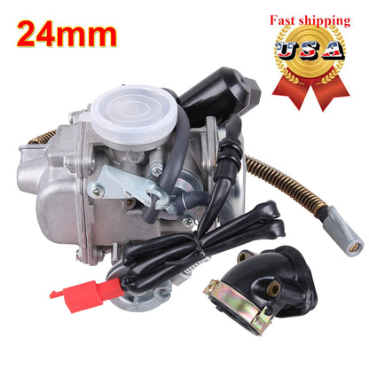 150cc GY6 24mm Carburetor for Sunl Taotao Roketa Moped ATV Gokart