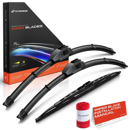 Set of 3 Windshield Wiper Blades for Honda CR-V (1997–2001)