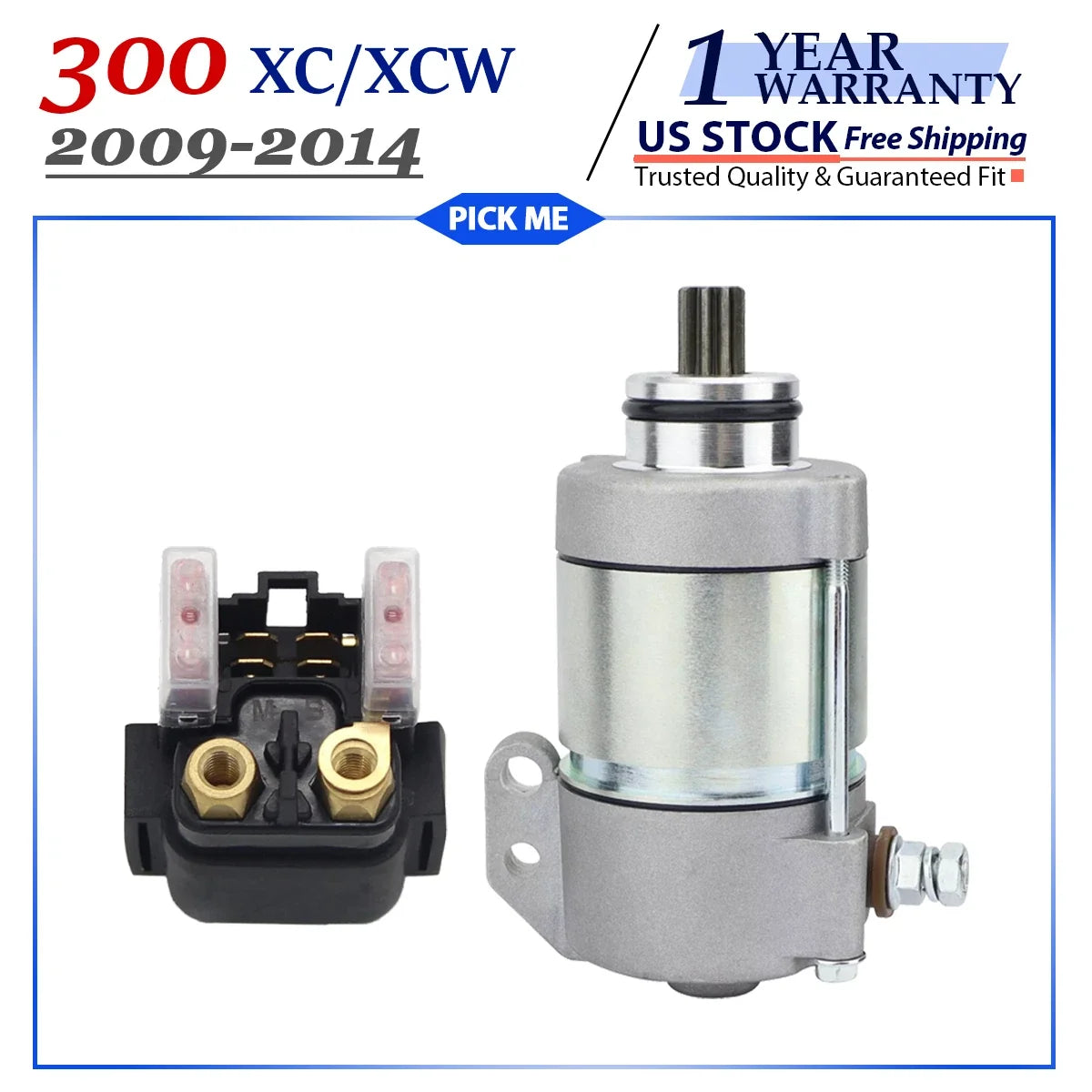 Starter with Solenoid Relay for KTM 300 XCW (2009-2014)