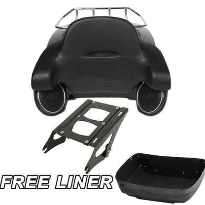 Speaker Mount Rack Trunk Pad for Harley Touring 2014-2025 - Matte Black