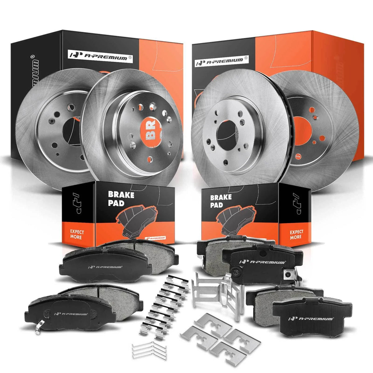 Disc Brake Rotor & Ceramic Pads for Honda Element (2003–2011)