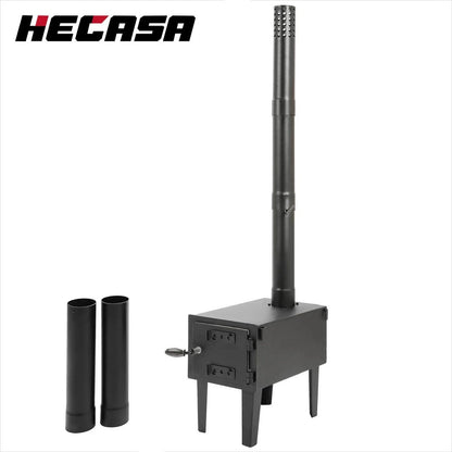 Wood Burning Stove for Outdoor Use with Portable Chimney Pipe