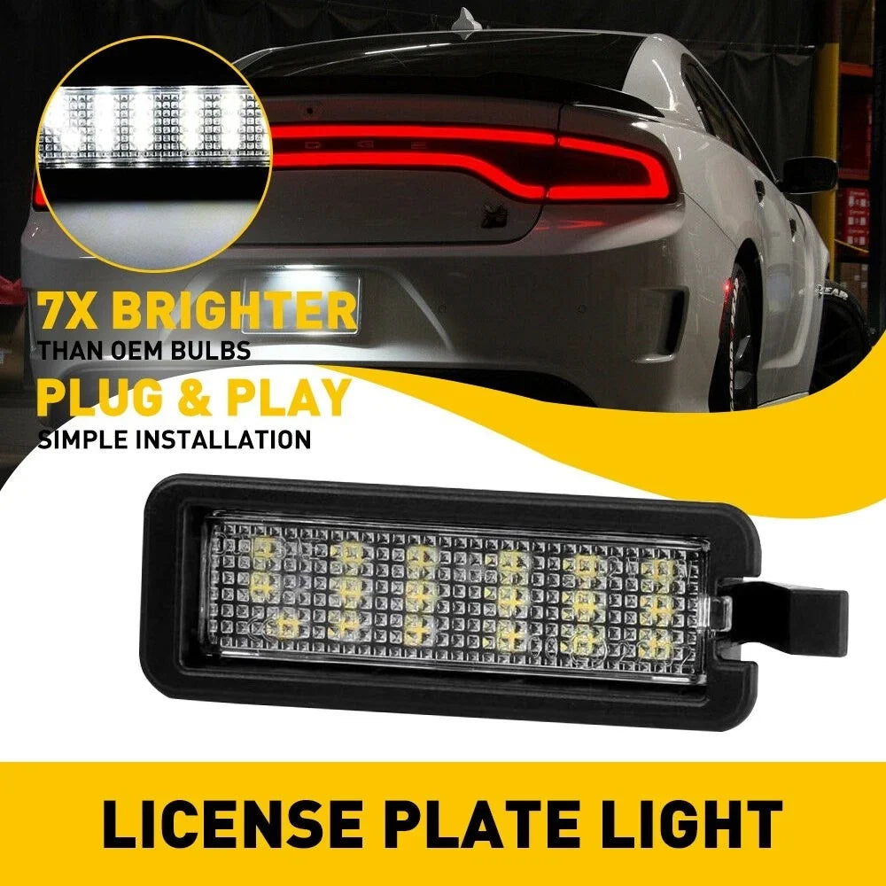 LED License Plate Lights for Dodge Charger Challenger (2015–2021)