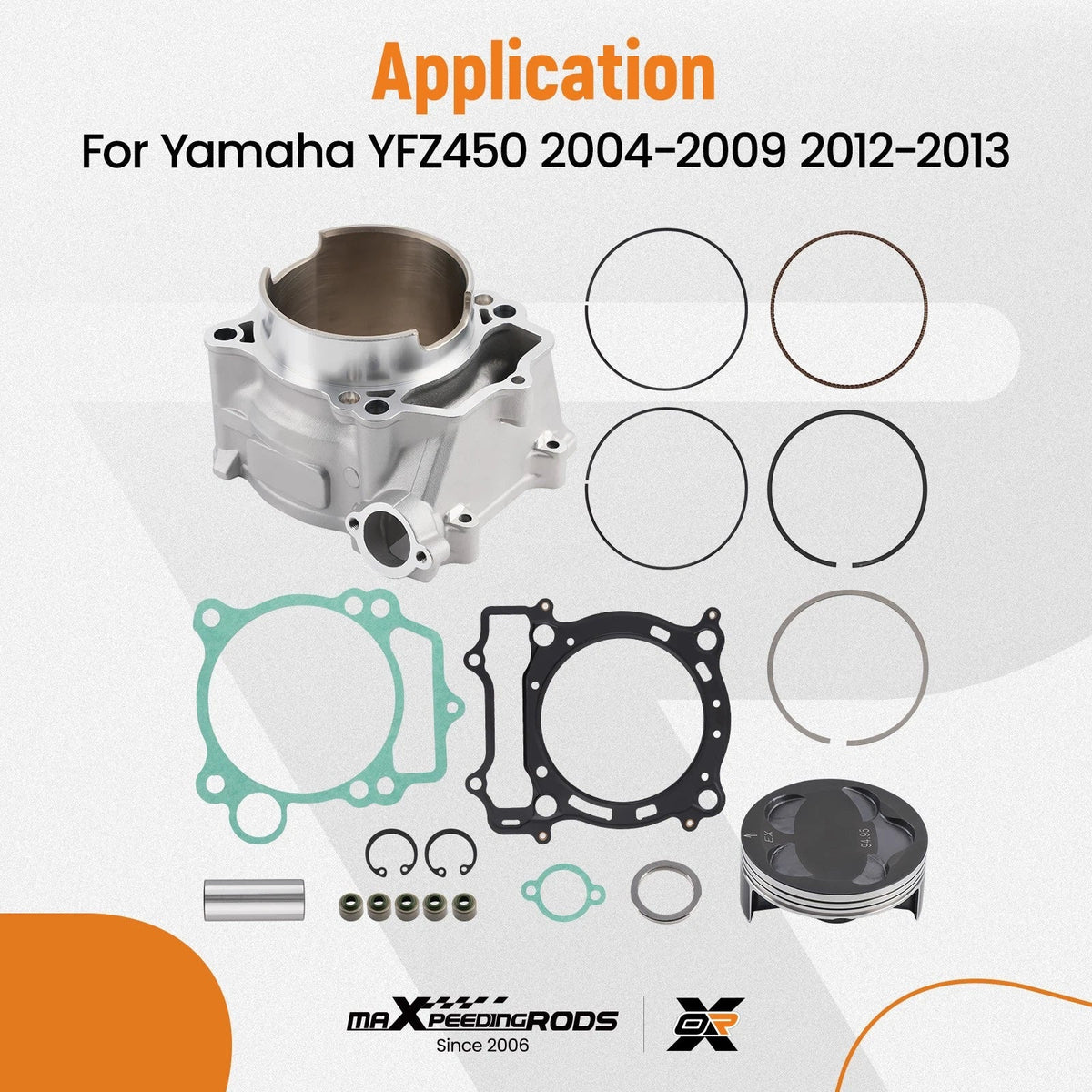 95mm Cylinder Piston Gasket Kit for Yamaha YFZ450 (2004–2009, 2013) 5TA-11311-12-00